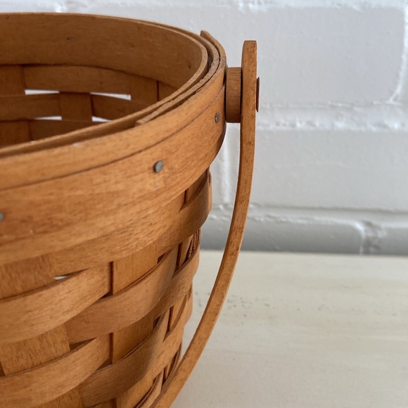 Handmade Longaberger Basket 1994 With Handle - Picture 5 of 8